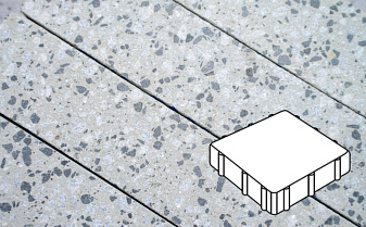 Плитка тротуарная Готика, Granite FINERRO, Квадрат, Грис Парга, 300*300*60 мм