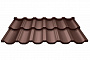 Металлочерепица модульная Ruukki Finnera, шоколадно-коричневый RR887
