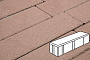 Плитка тротуарная Готика Profi, Брусок, коричневый, частичный прокрас, б/ц, 180*60*80 мм