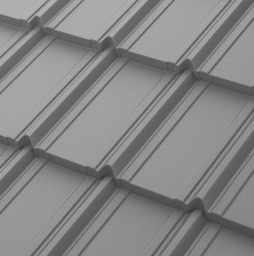 Модульная металлочерепица Aquasystem Берген PU RoofTop Кашемир RAL 7024, 1165*765 мм