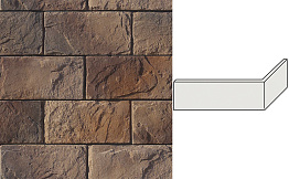 Угловой декоративный кирпич для навесных вентилируемых фасадов левый White Hills Шеффилд цвет F432-95
