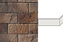 Угловой декоративный кирпич для навесных вентилируемых фасадов левый White Hills Шеффилд цвет F432-95