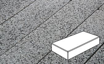 Плитка тротуарная Готика, Granite FINO, Картано Гранде, Белла Уайт, 300*200*80 мм