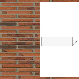 Гибкий кирпич StoCleyer B, угловой элемент 4/4-lintel, 11800 красный, 400*40/100*4-8 мм 