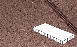 Плитка тротуарная Готика Profi, Плита, оранжевый, частичный прокрас, с/ц, 800*400*100 мм