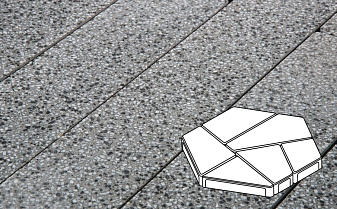 Плитка тротуарная Готика, Granite FINO, Полигональ, Белла Уайт, 893*780*80 мм