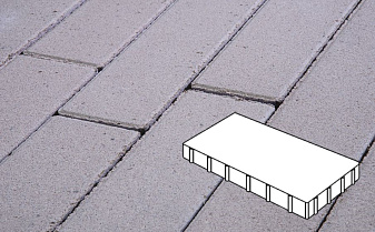 Плитка тротуарная Готика Profi, Плита, белый, частичный прокрас, б/ц, 600*400*80 мм
