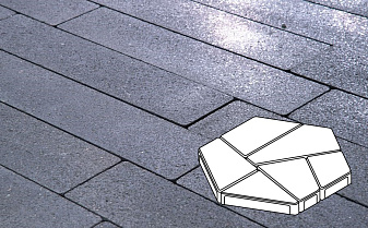 Плитка тротуарная Готика, Granite FINO, Полигональ, Амфиболит, 893*780*80 мм