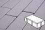 Плитка тротуарная Готика Profi, Брусчатка, белый, частичный прокрас, б/ц, 200*100*100 мм