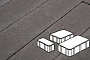 Плитка тротуарная Готика Profi, Новый Город, темно-серый, частичный прокрас, с/ц, толщина 60 мм, комплект 3 шт