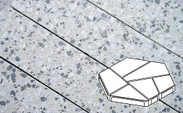 Плита тротуарная Готика Granite FINERRO, полигональ, Грис Парга, 893*780*80 мм