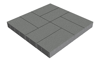 Плитка тротуарная SteinRus Грас, Native, серый, 400*200*80 мм