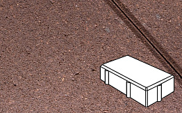Плитка тротуарная Готика Profi, Брусчатка Б.2.П.7, оранжевый, частичный прокрас, с/ц, 200*100*70 мм