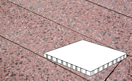 Плитка тротуарная Готика, Granite FINO, Плита, Ладожский, 1000*1000*100 мм