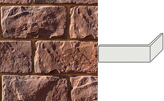 Облицовочный камень White Hills Шеффилд угловой элемент цвет 432-45, 12,4*33 см