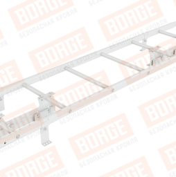 Лестница кровельная Borge для фальцевой кровли оцинкованная RAL 9003, 1,8 м