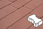 Плитка тротуарная Готика Profi, Катушка, красный, частичный прокрас, б/ц, 200*165*80 мм