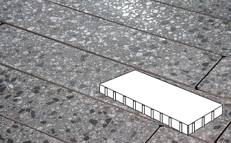 Плитка тротуарная Готика, City Granite FINO, Плита, Галенит, 1000*500*100 мм