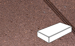 Плитка тротуарная Готика Profi, Картано, оранжевый, частичный прокрас, с/ц, 300*150*60 мм