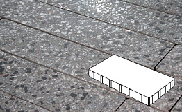 Плитка тротуарная Готика, City Granite FINO, Плита, Галенит, 600*400*80 мм