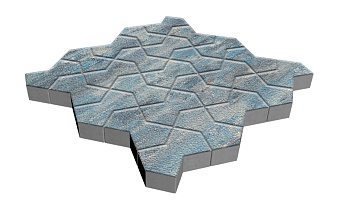 Плитка тротуарная SteinRus Пиксель В.36.Ф.8, Native, Амбер, 195*140*80 мм