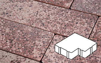 Плитка тротуарная Готика, City Granite FINO, Калипсо, Сансет, 200*200*60 мм