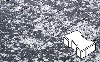 Плитка тротуарная Готика, Granite FINO, Катушка, Диорит, 200*165*60 мм