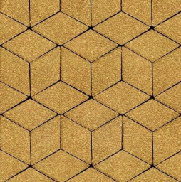 Плитка тротуарная SteinRus Полярная звезда Б.5.Ф.8, Native, желтый, 250*150*60 мм