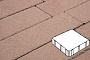Плитка тротуарная Готика Profi, Квадрат, коричневый, частичный прокрас, б/ц, 300*300*60 мм