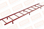 Лестница кровельная Borge для металлочерепицы, профнастила, композитной черепицы, материалов на основе битума оцинкованная RAL 3011, 2,7 м