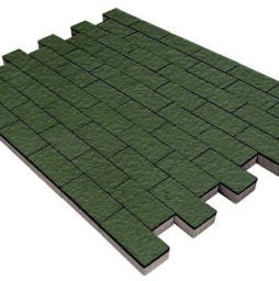 Плитка тротуарная SteinRus Прямоугольник Б.6.П.6, Old-age, оливковый, 200*100*60 мм