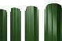 Штакетник П-образный А фигурный 0,45 PE RAL 6002 лиственно-зеленый