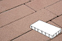 Плитка тротуарная Готика Profi, Плита, коричневый, частичный прокрас, б/ц, 600*200*80 мм