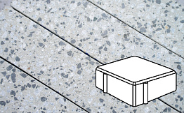 Плитка тротуарная Готика, Granite FINERRO, Квадрат, Грис Парга, 100*100*60 мм