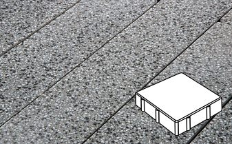 Плитка тротуарная Готика, Granite FINO, Квадрат, Белла Уайт, 200*200*80 мм