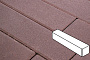 Плитка тротуарная Готика Profi, Ригель, темно-коричневый, частичный покрас, с/ц, 360*80*100 мм
