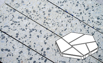 Плитка тротуарная Готика, Granite FINO, Полигональ, Грис Парга, 893*780*80 мм