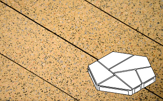 Плитка тротуарная Готика, City Granite FINO, Полигональ, Жельтау, 893*780*80 мм