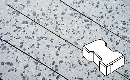 Плитка тротуарная Готика, City Granite FINO, Катушка, Грис Парга, 200*165*60 мм