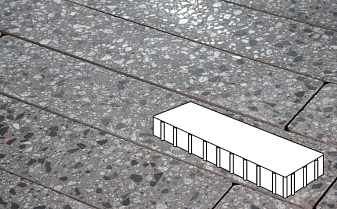 Плитка тротуарная Готика, City Granite FINO, Плита, Галенит, 500*125*100 мм