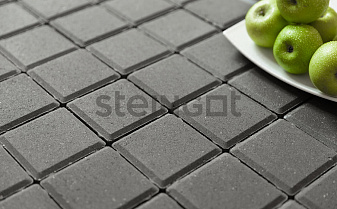 Плитка тротуарная Steingot Моноцвет, Квадрат, серый, 100*100*60 мм