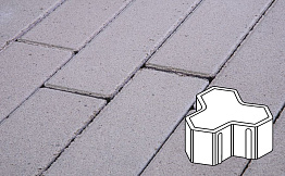 Плитка тротуарная Готика Profi, Шемрок, белый, частичный прокрас, б/ц, 200*200*100 мм
