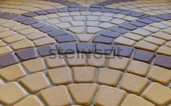 Плитка тротуарная Steingot Моноцвет, Классика круговая, желтый, толщина 60 мм