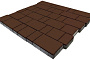Плитка тротуарная SteinRus Бельпассо, гладкая, коричневый, толщина 60 мм
