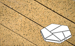 Плита тротуарная Готика Granite FERRO, полигональ, Жельтау, 893*780*80 мм