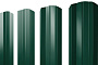 Штакетник М-образный А фигурный Satin RAL 6005 зеленый мох