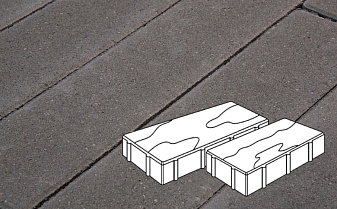 Плитка тротуарная Готика Profi, Доска фактурная, темно-серый, частичный прокрас, с/ц, комплект 2 шт