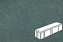 Плитка тротуарная Готика Profi, Брусок, зеленый, частичный прокрас, с/ц, 180*60*80 мм