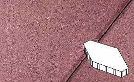 Плитка тротуарная Готика Profi, Зарядье без фаски, красный, частичный прокрас, с/ц, 600*400*100 мм