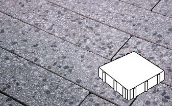 Плитка тротуарная Готика, City Granite FINERRO, Квадрат, Галенит, 300*300*80 мм